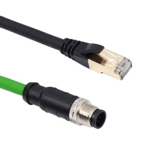 OEM RJ45 industrial Connector Extension Network signal Cable